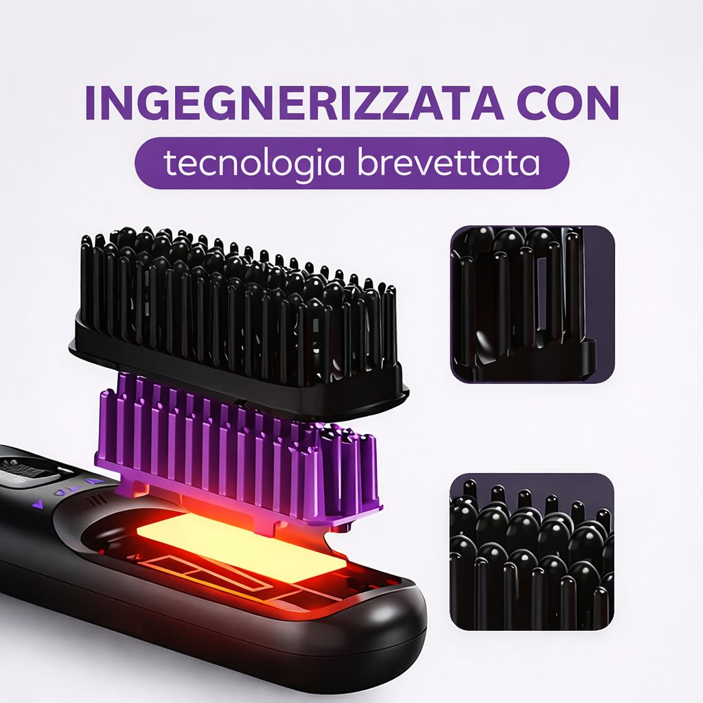 Spazzola lisciante portatile Glowique